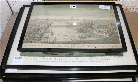 Five old prints of London